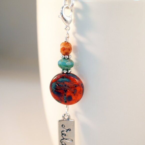 Beaded Dragon Fly Tea Infuser Stainless Steel  Mesh Tea Strainer Loose Leaf tea - Picture 6 of 9